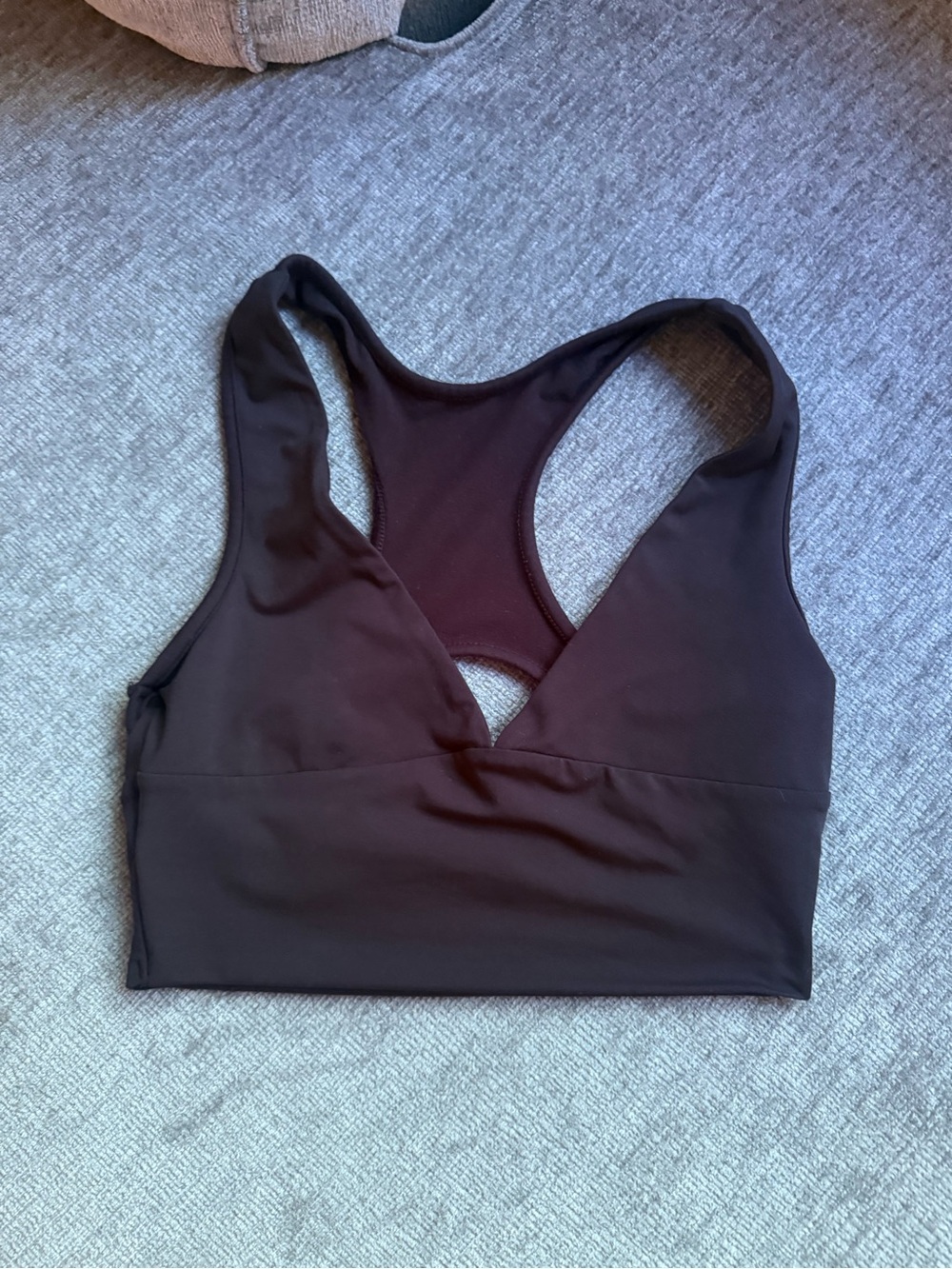 Amazon Black V-Neck Racerback Sports Bra